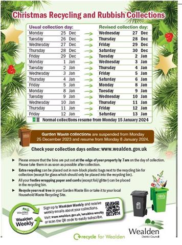  - WDC Xmas Recycling and Rubbish Collections